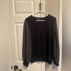 Adrianna Papell black polka dot sweater